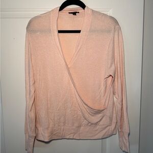 J.Crew Pale Pink Wrap/Crossover Sweater